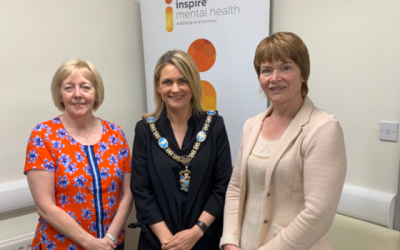 Lord Mayor for Armagh City, Banbridge & Craigavon Borough Council visits Inspire Mental Health Community Wellbeing Service in Armagh